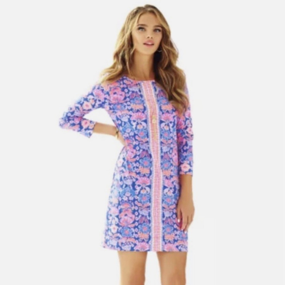 Lilly Pulitzer Marlowe Dress in Iris Blue Werk It Sz XS - Picture 1 of 11